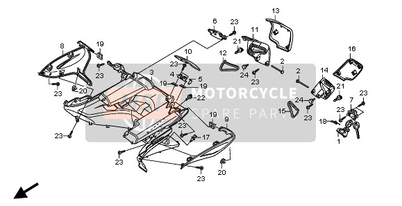 64312MFT640, Hinge, Fuel Lid, Honda, 0